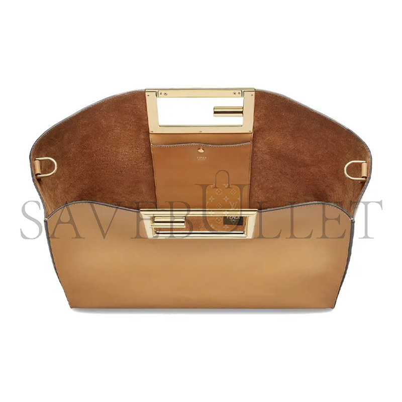 F**di vitello king medium F**di way tote miele scuro 8bh391aaiwf15kr (40*29*17cm)